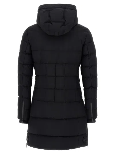 Moose Knuckles Watershed 3 Water Resistant 800 Fill Power Down Puffer Coat With Genuine Shearling Tr In Black