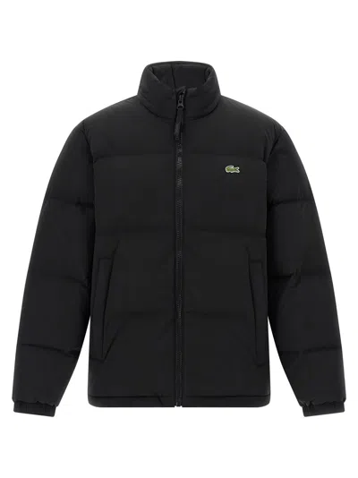 Lacoste Water-repellent Down Jacket With Packable Hood Clothing In Black