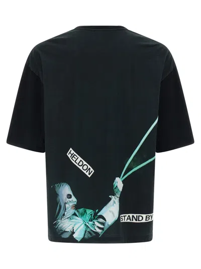 Undercover Graphic Print Crew Neck Short Sleeve T-shirt In Black