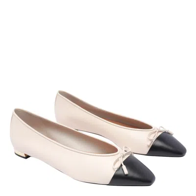 Aquazzura Gioia Leather Ballet Flats In Brown