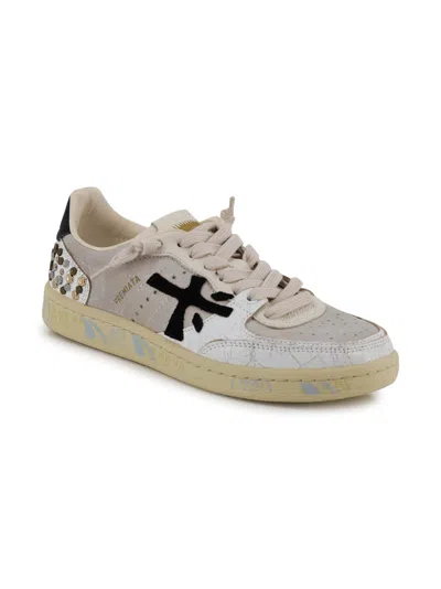 Premiata Studded Retro Lace-up Footwear In Neutral