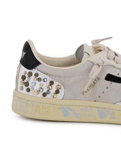 Premiata Studded Retro Lace-up Footwear In Neutral