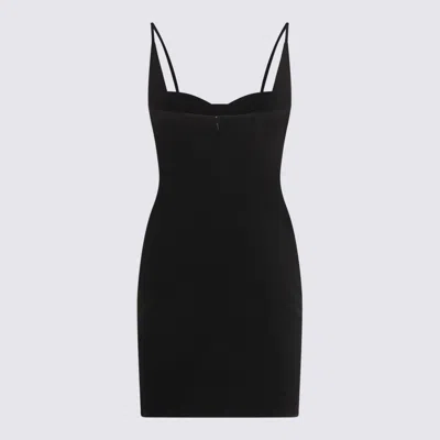 Roberto Cavalli Knee Length Dress With Animal Print Panel In Black