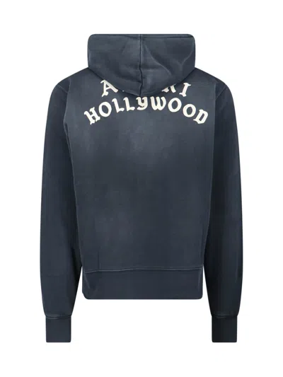 Amiri Felpa In Cotone Ardesia  Uomo In Blue