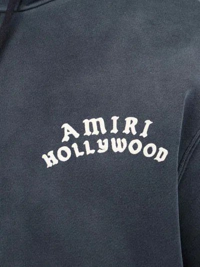 Amiri Felpa In Cotone Ardesia  Uomo In Blue