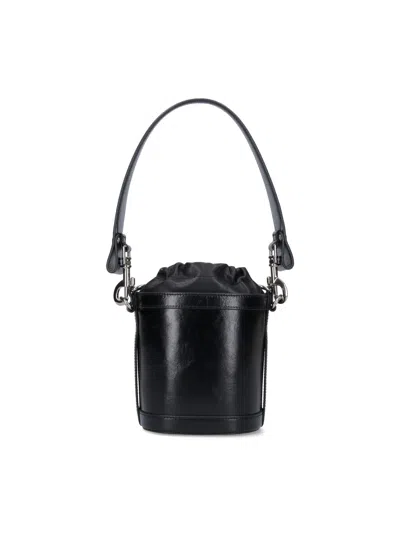 Vivienne Westwood Structured Bucket Bag With Drawstring Closure In Black