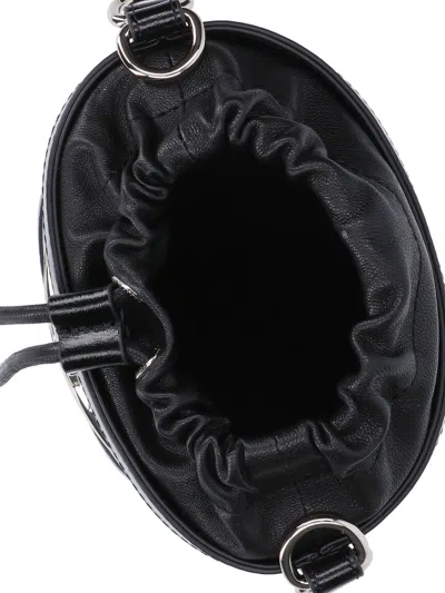 Vivienne Westwood Structured Bucket Bag With Drawstring Closure In Black