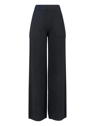 Uma Wang Ribbed Texture Wide Leg Trousers In Black