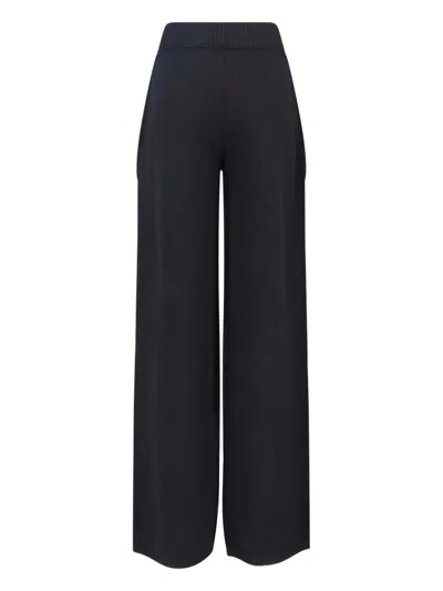 Uma Wang Ribbed Texture Wide Leg Trousers In Black