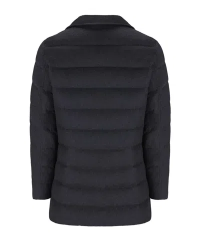 Herno Double-breasted Padded Coat In Black