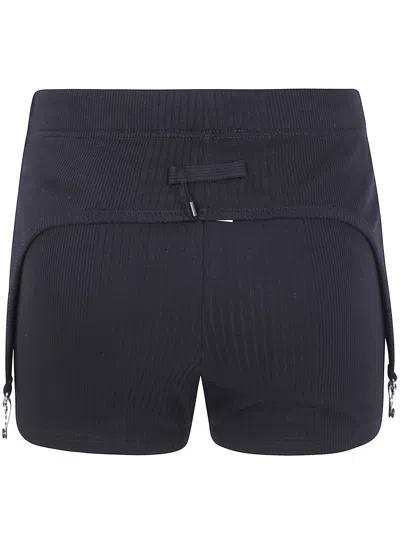 Jean Paul Gaultier Mini Shorts "the Garter" In Black