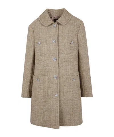 N°21 Single Breasted Coat In Brown