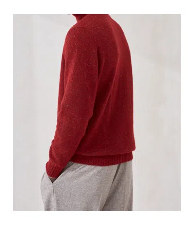 Brunello Cucinelli Cozy High Neck Knit Pullover In Red