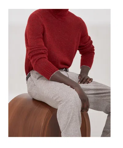 Brunello Cucinelli Cozy High Neck Knit Pullover In Red