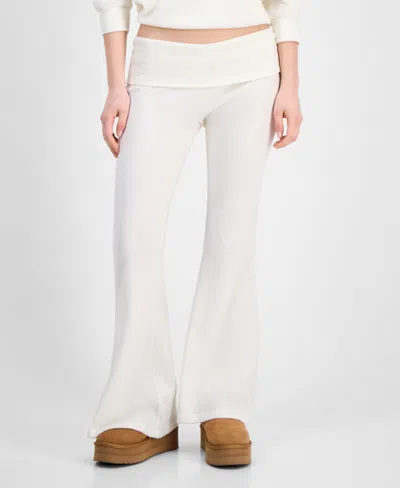 Grayson Threads, The Label Juniors Hello Kitty Thermal Fold Over Pants In White