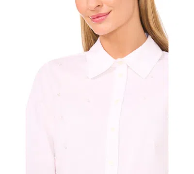 Cece Beaded Shirt In White