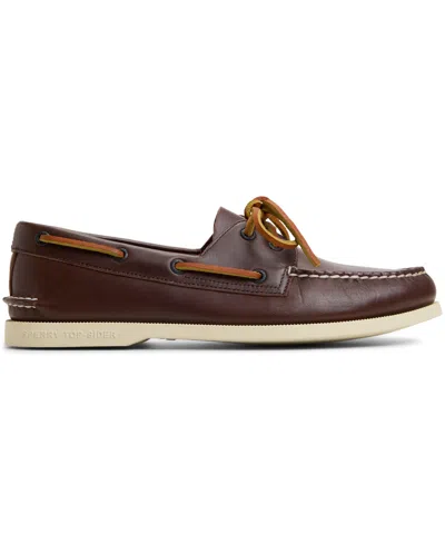 Sperry Top-sider Authentic Original Leather Mens Boat Shoes Colour: Brown, Size: 9.5