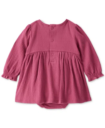 Carter's Baby Girls Long Sleeve Cuffed A-line Dress In Pink