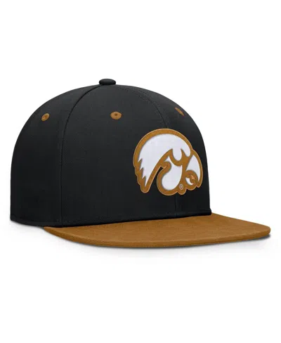 Fanatics Men's Black/brown Iowa Hawkeyes Nobo Fitted Hat In Brown