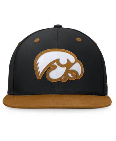 Fanatics Men's Black/brown Iowa Hawkeyes Nobo Fitted Hat In Brown