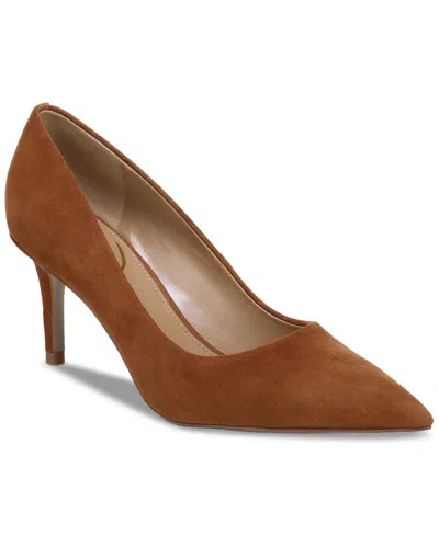 Sam Edelman Vienna Womens Comfort Insole Pointed Toe Pumps In Brown