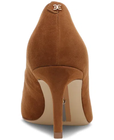 Sam Edelman Vienna Womens Comfort Insole Pointed Toe Pumps In Brown