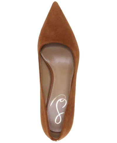Sam Edelman Vienna Womens Comfort Insole Pointed Toe Pumps In Brown
