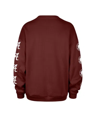 47 Brand '47 Crimson Alabama Crimson Tide Go Big Oversized Pullover Sweatshirt In Brown