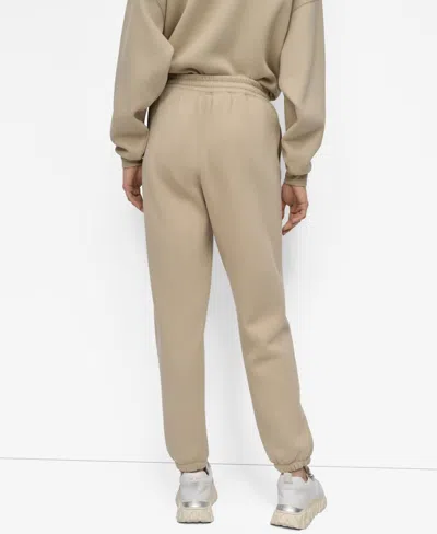 Dkny Women's Hd Logo High Waist Relaxed Joggers In Brown