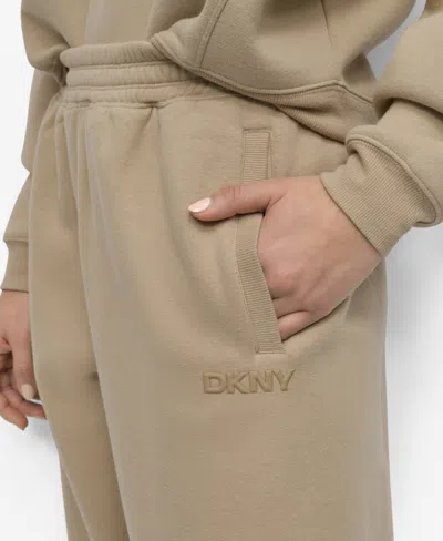 Dkny Women's Hd Logo High Waist Relaxed Joggers In Brown