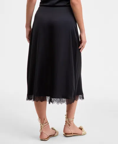 On 34th Women's Lace-trim Slip Skirt, Macy's Exclusive In Black