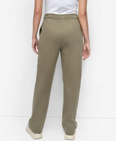 Dkny Women's Hd Logo Boyfriend Open Leg Pants In Green