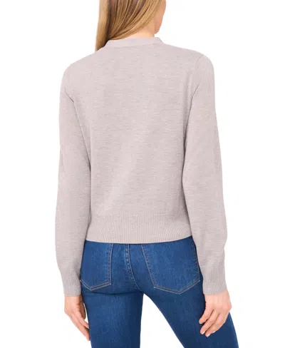 Cece Women's Tie Neck Cardigan Sweater In Gray