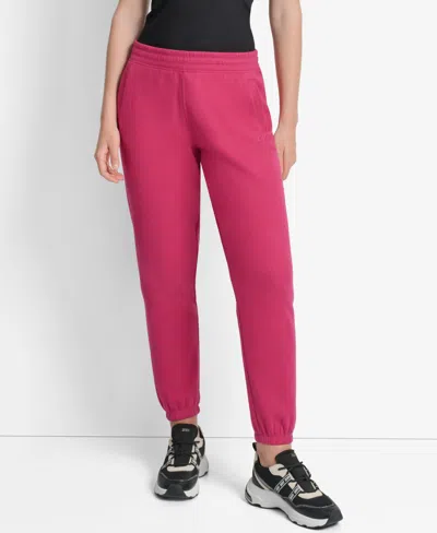 Dkny Women's Hd Logo High Waist Relaxed Joggers In Pink