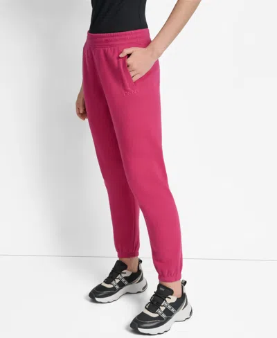 Dkny Women's Hd Logo High Waist Relaxed Joggers In Pink