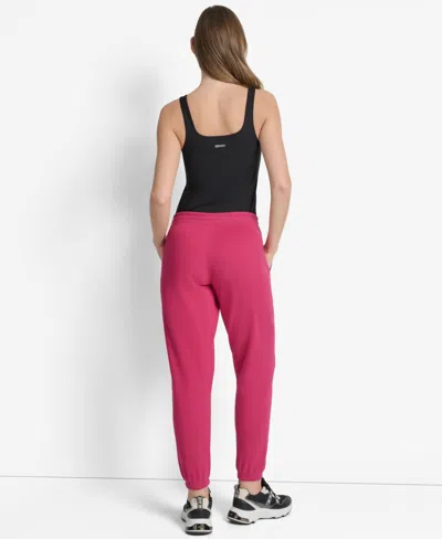 Dkny Women's Hd Logo High Waist Relaxed Joggers In Pink