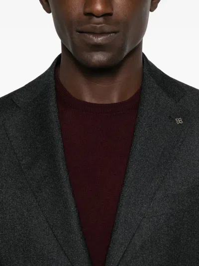 Tagliatore Single-breasted Wool Suit In Black