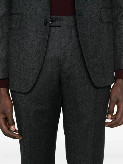 Tagliatore Single-breasted Wool Suit In Black