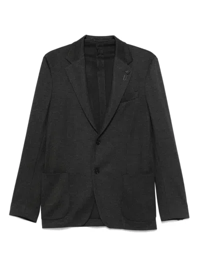 Lardini Two-button Patch-pocket Jacket In Black