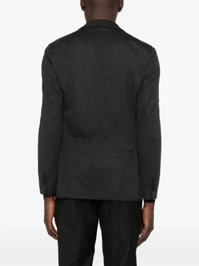 Lardini Two-button Patch-pocket Jacket In Black