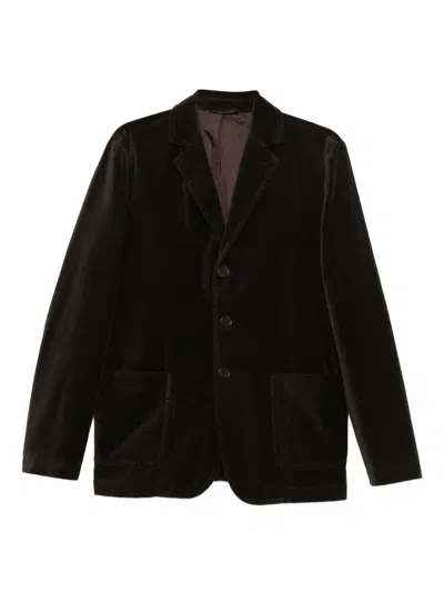 Aspesi Three-button Patch-pocket Blazer In Brown