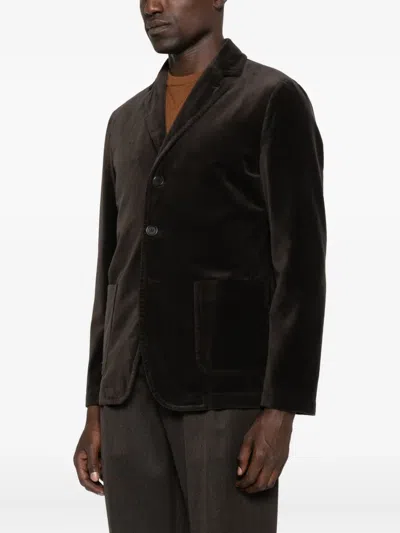Aspesi Three-button Patch-pocket Blazer In Brown