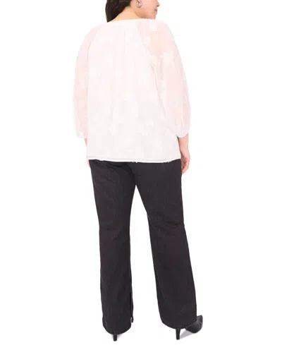 Vince Camuto Plus Size Raglan-sleeve V-neck Blouse In White