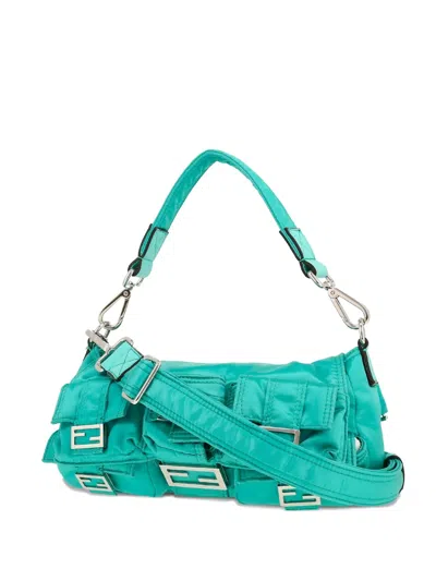 Pre-owned Fendi 2023s Multipocket Baguette Shoulder Bag In Blue