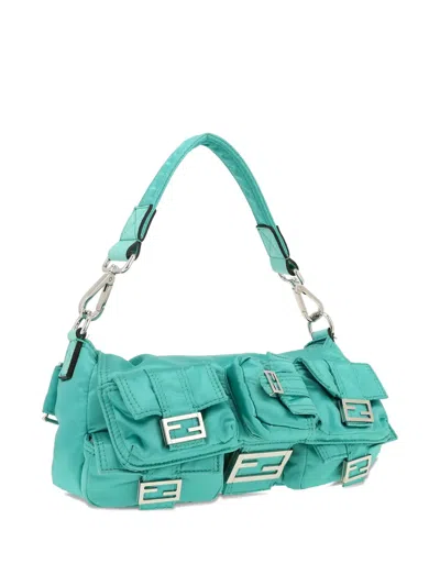 Pre-owned Fendi 2023s Multipocket Baguette Shoulder Bag In Blue