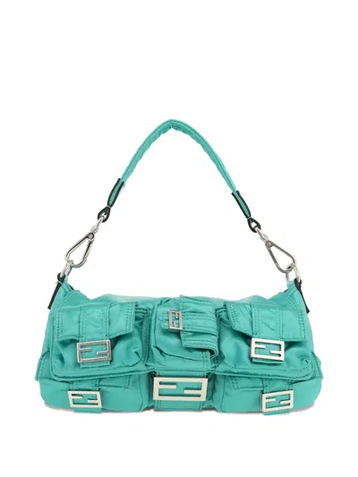 Pre-owned Fendi 2023s Multipocket Baguette Shoulder Bag In Blue