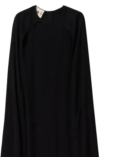 Plan C Cape Back Dress In Black