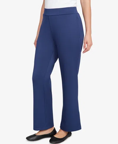 Ruby Rd. Petite Scuba Pull On Pants In Blue