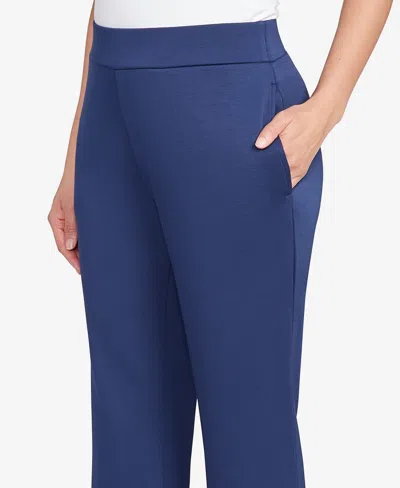 Ruby Rd. Petite Scuba Pull On Pants In Blue