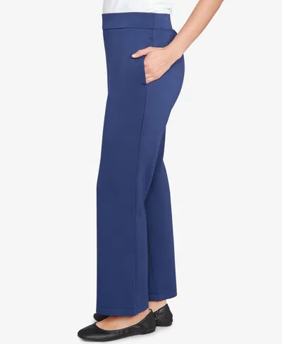 Ruby Rd. Petite Scuba Pull On Pants In Blue